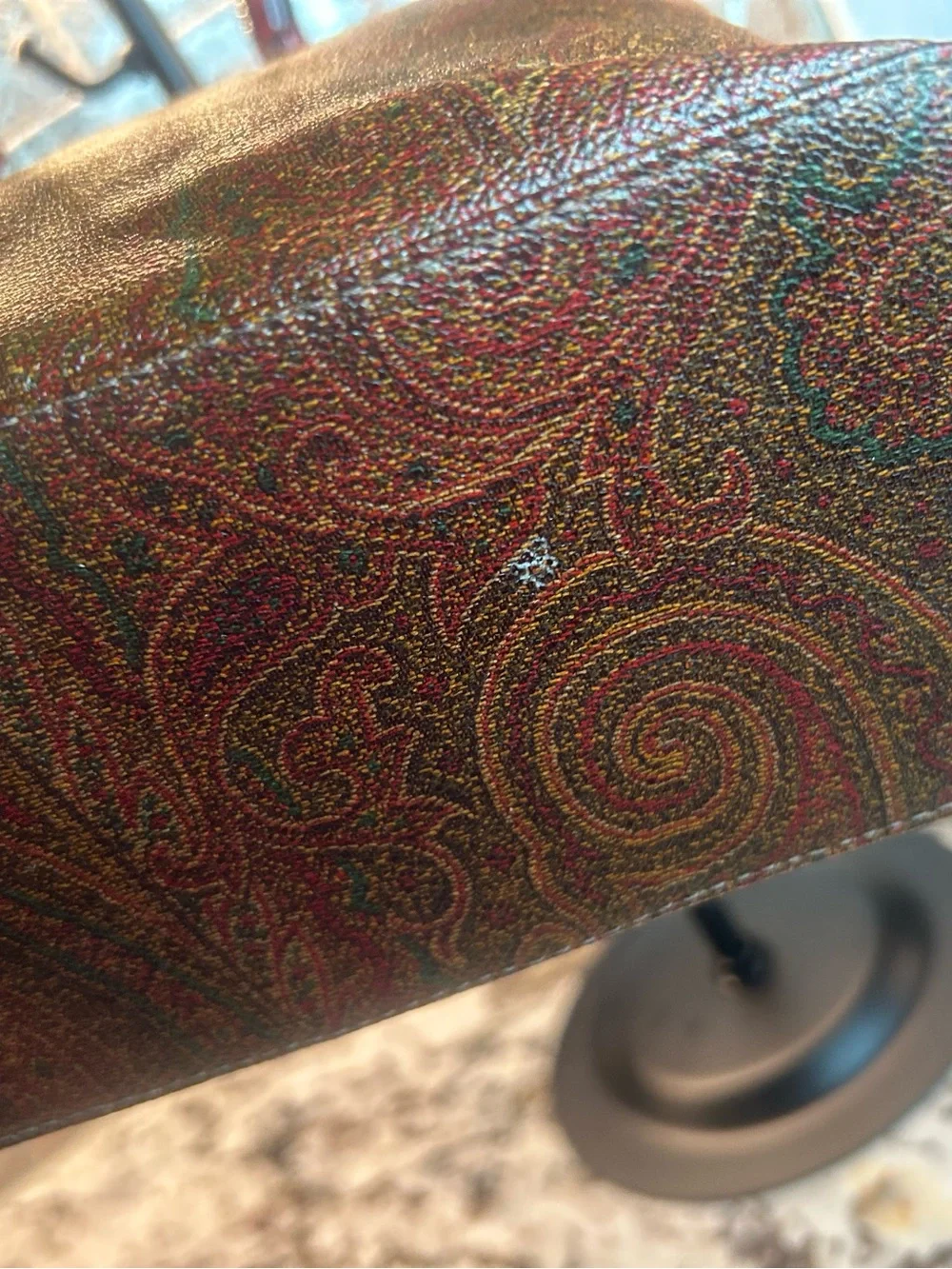 Etro Ultra Rare Tortoise Chain Paisley-Print Tote like New!